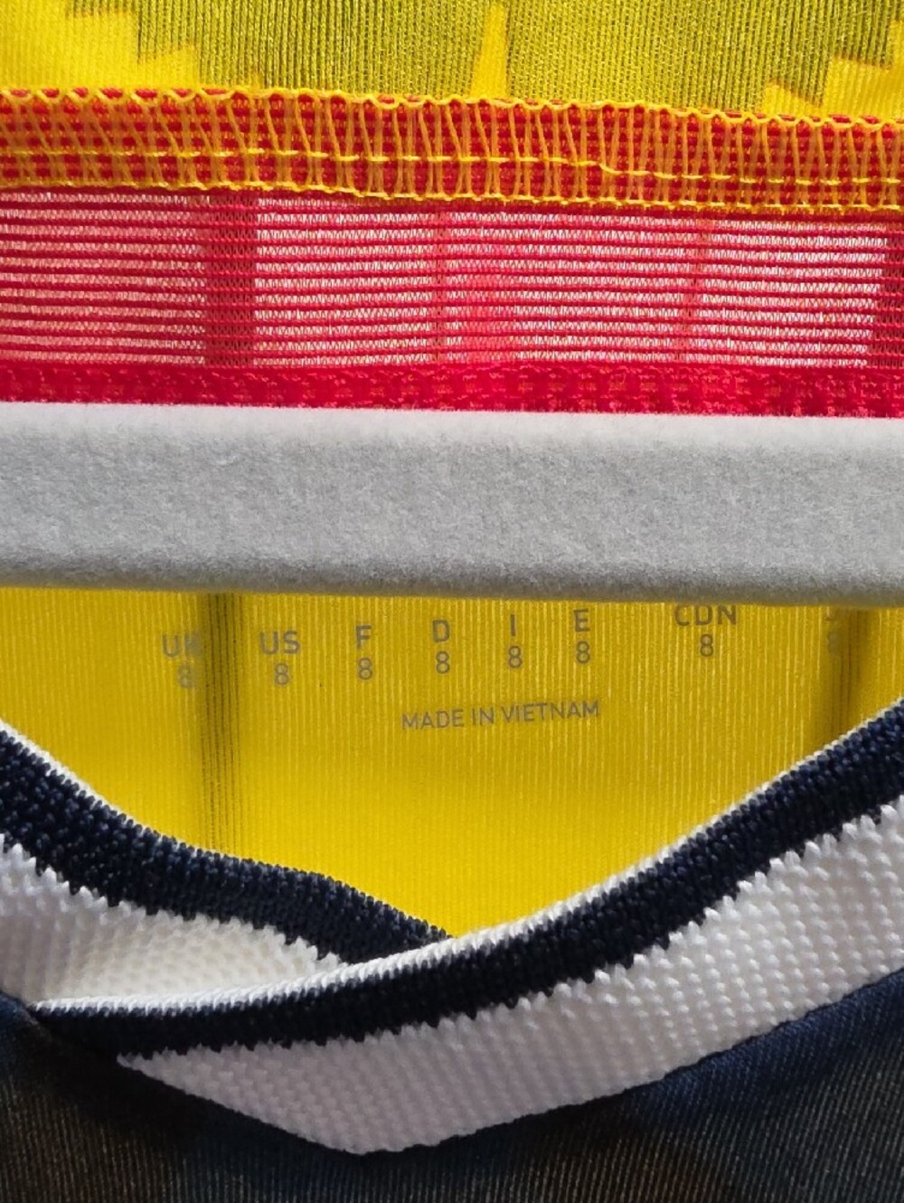 adidas Yellow and Navy Colombia Long Sleeve Soccer Jersey - Picture 4 of 10